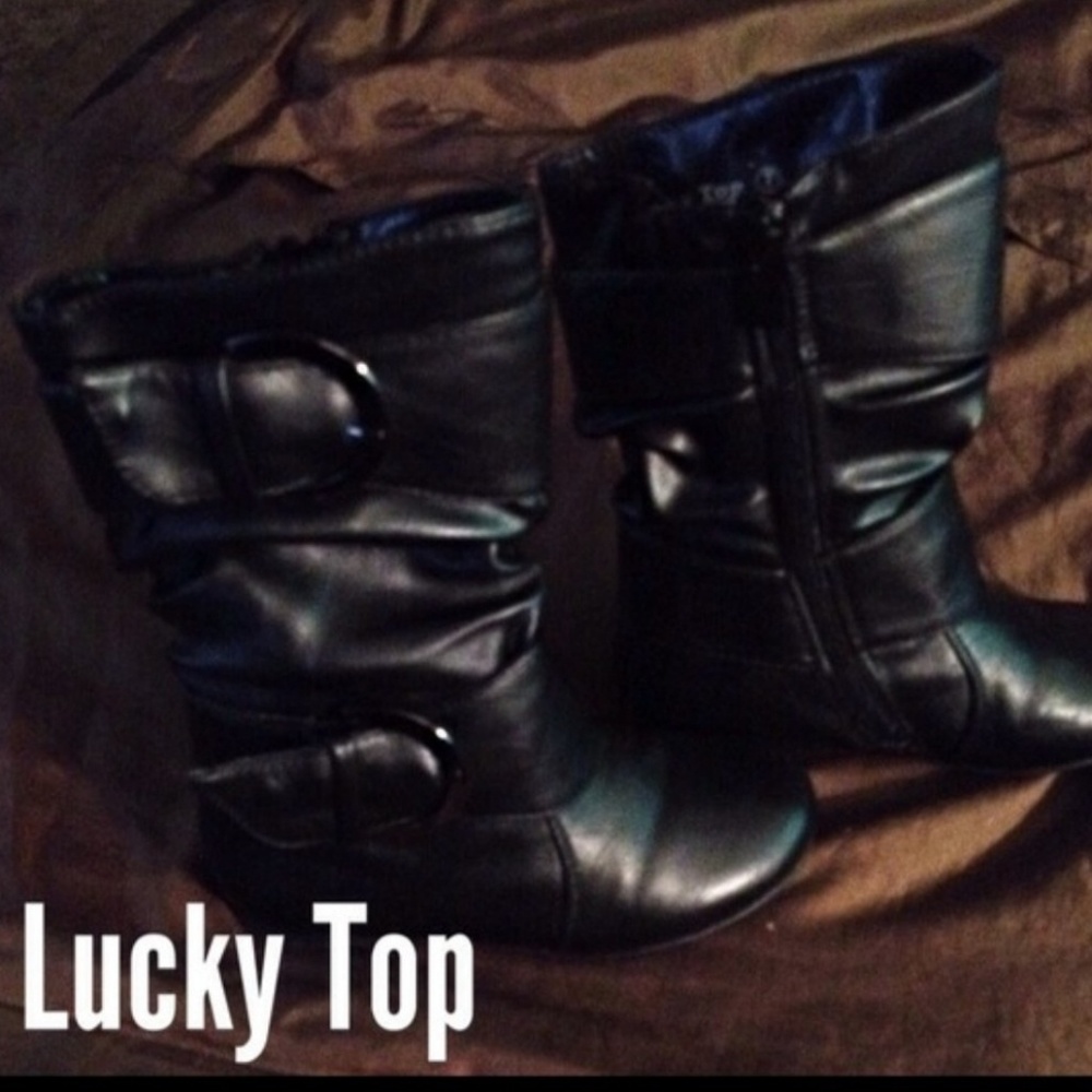 Toddler Girl Tall Boots (Data Buckle-syle)